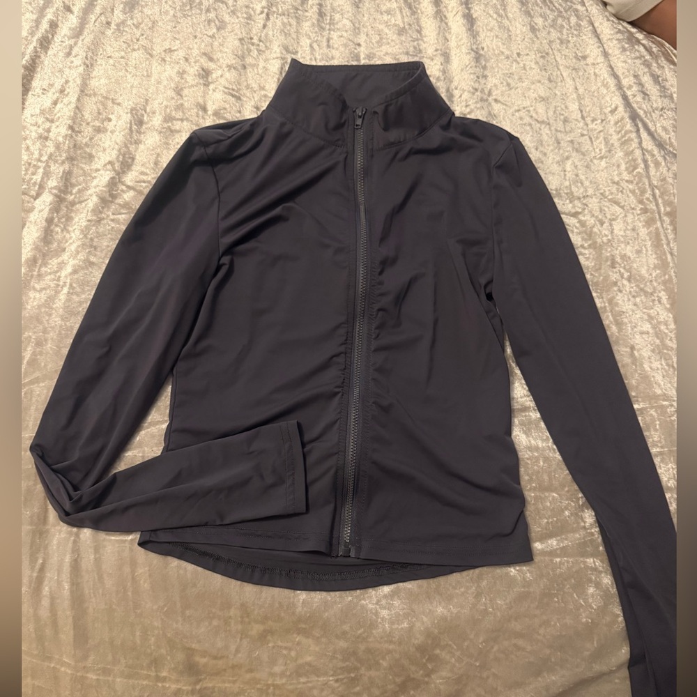 Gray workout jacket